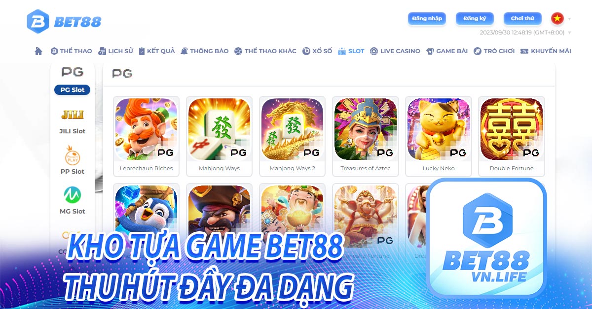 Kho tựa game BET88 thu hút đầy đa dạng
